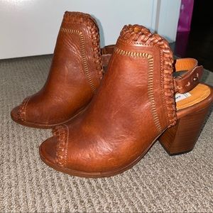 Ariat Tan Open Toe Booties